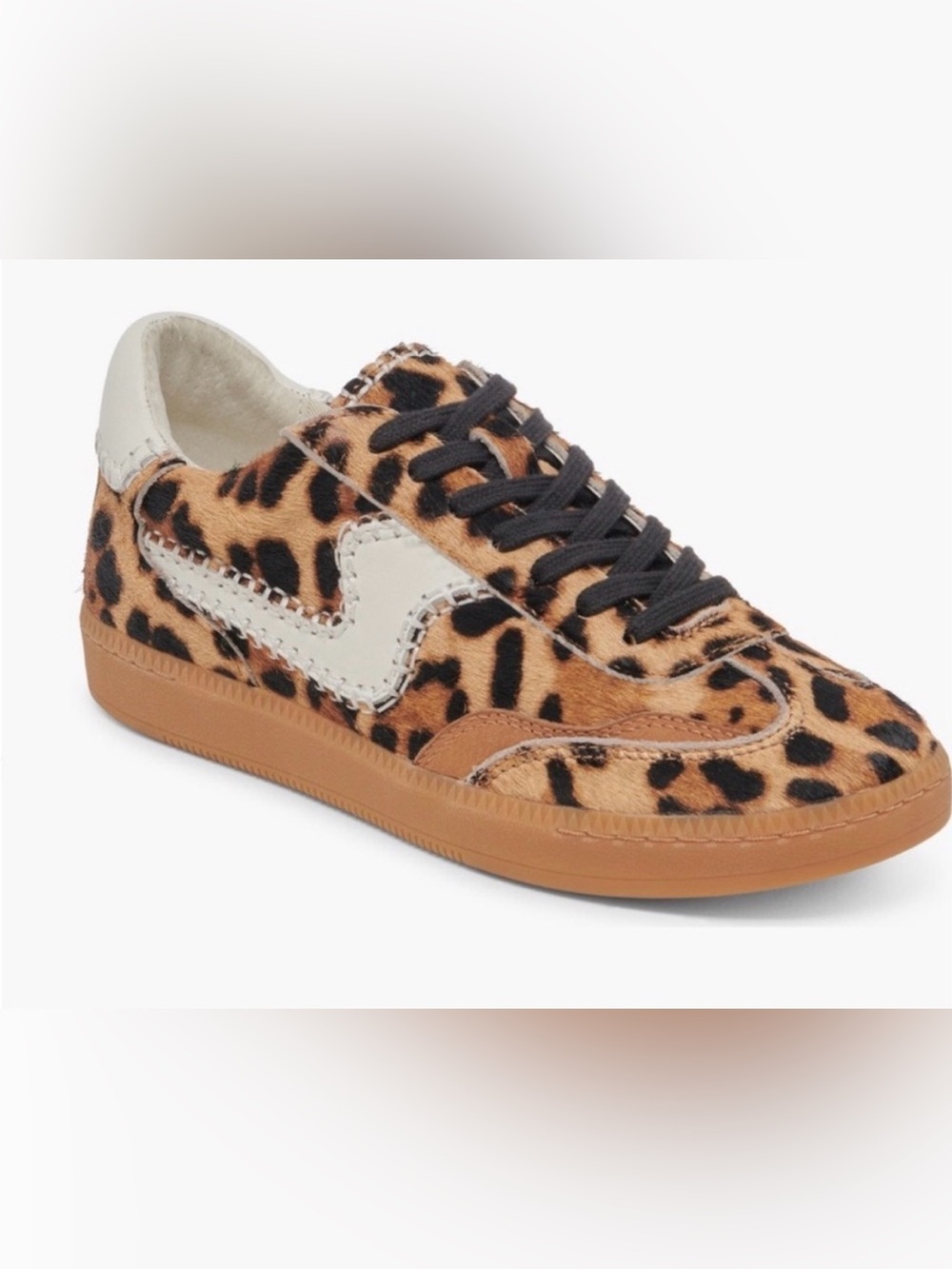 Dolce Vita Notice Stitch Genuine Calf Hair Leopard Sneakers Women’s size 7.5